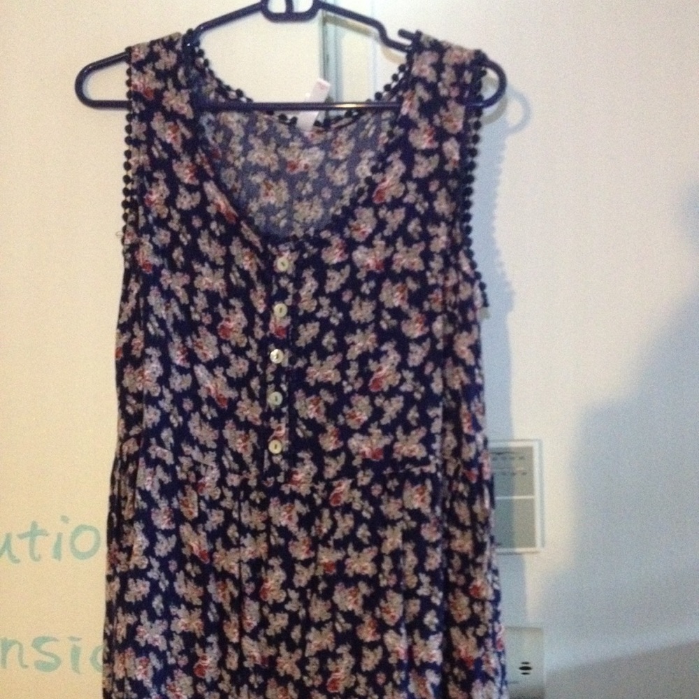 Xhilaration high-low front tie floral dress